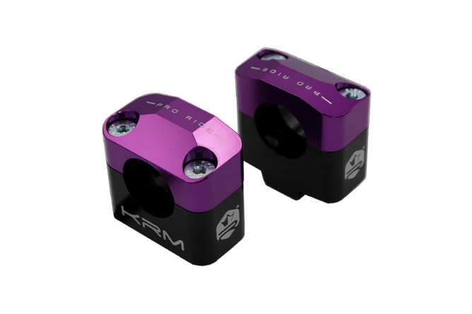Handlebar Clamps 28mm KRM black / purple