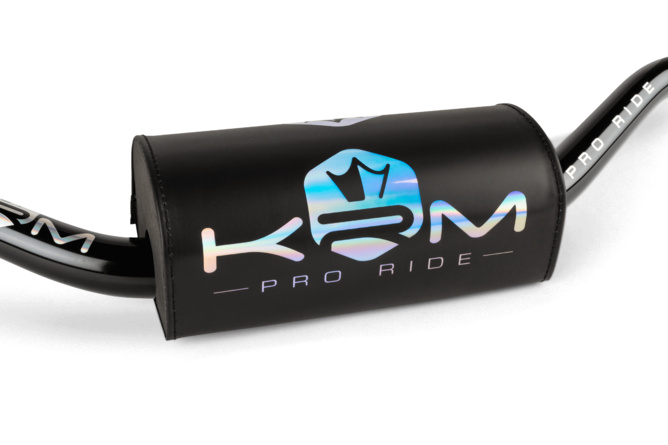 Manubrio motocross KRM 28mm nero / olografico con paracolpi