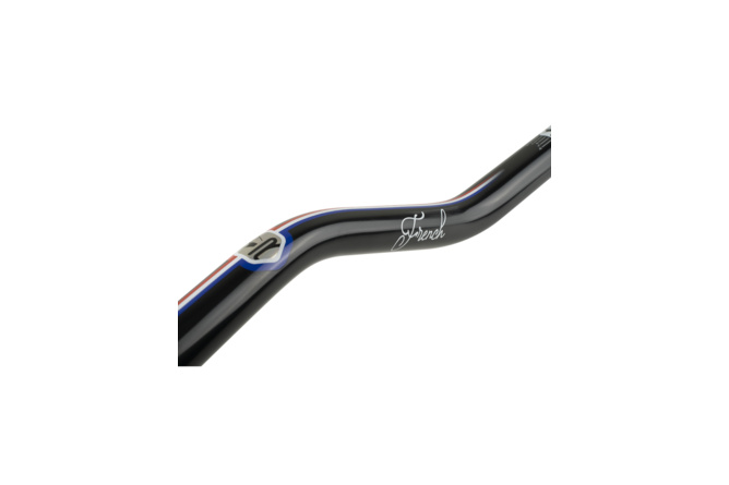 Handlebar 28mm KRM PATRIOT with pad white / hologram