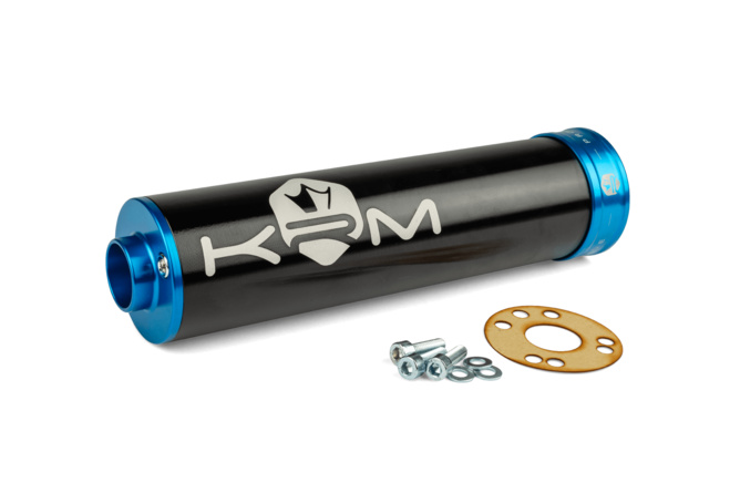 Silenziatore KRM Pro Ride 50 - 70cc alluminio nero - blu