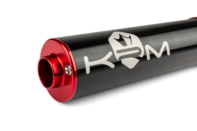 Silenciador de Escape KRM 70-90cc Aluminio Rojo - Negro