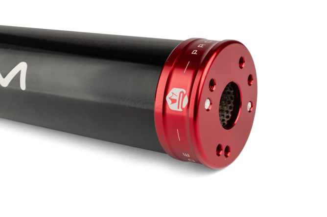 Silenciador de Escape KRM 70-90cc Aluminio Rojo - Negro