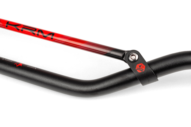 Guidon type cross 22mm KRM noir / rouge