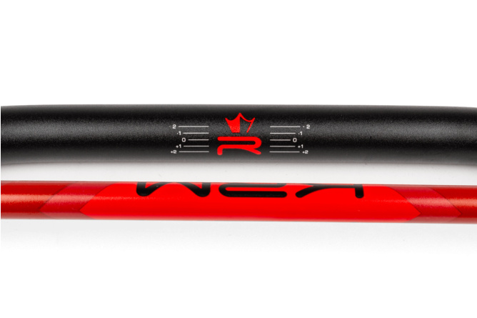 Guidon type cross 22mm KRM noir / rouge