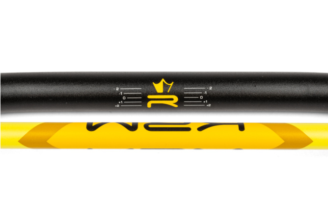 Guidon type cross 22mm KRM noir / jaune