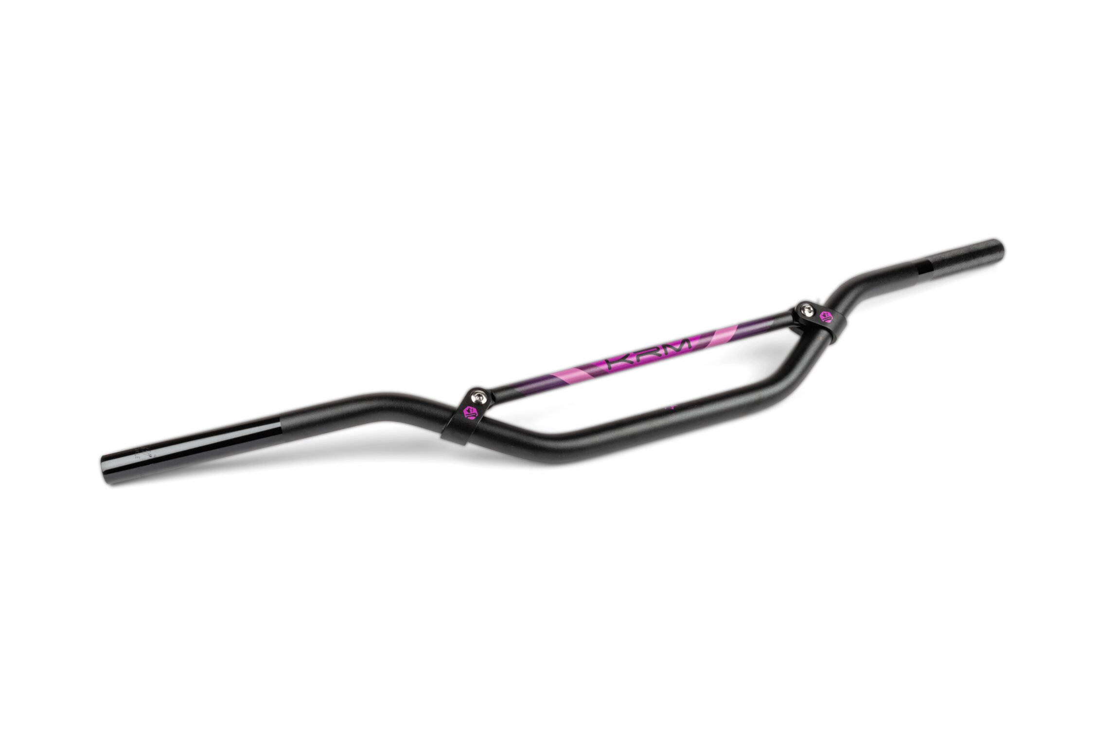 Manubrio Da Moto Cross Enduro In Alluminio Viola 22 Mm – G-Racing Con Montante E Scanalature Antiscivolo