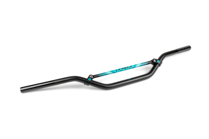 Guidon type cross 22mm KRM noir / turquoise