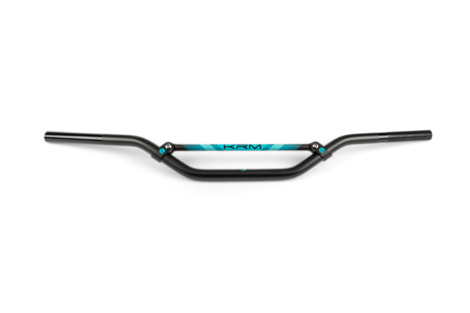 Guidon type cross 22mm KRM noir / turquoise