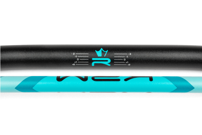 Guidon type cross 22mm KRM noir / turquoise