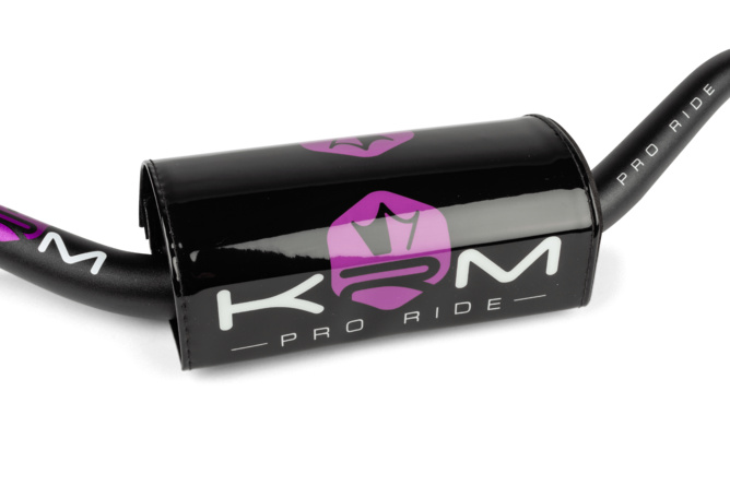 Guidon type cross 28mm avec mousse KRM noir / violet