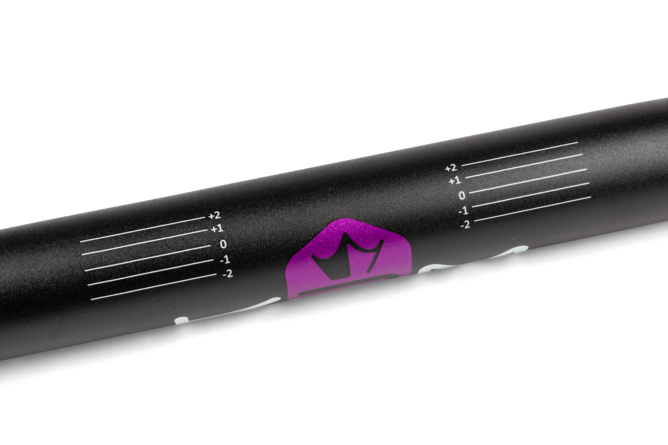 Guidon type cross 28mm avec mousse KRM noir / violet