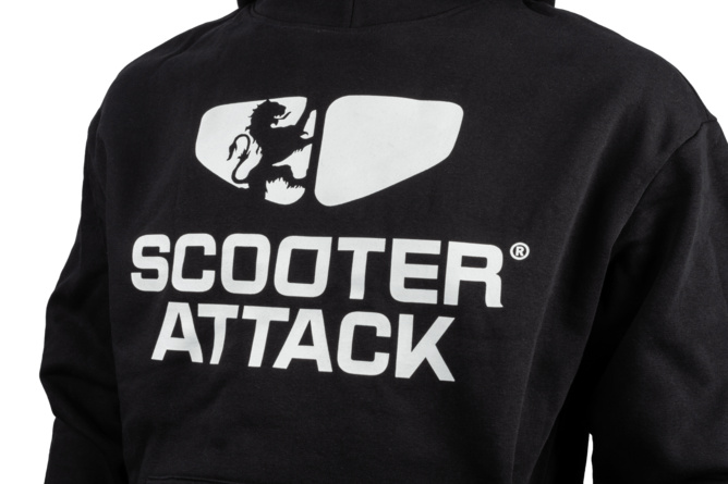 Hoodie Scooter-Attack schwarz