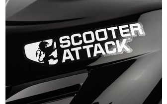 Pegatina Scooter Attack 14x3,6cm Blanco