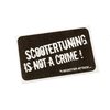 Autocollant ''Scootertuning is not a crime'', oldschool, noir/blanc 63x105mm