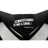 Adesivo Scootertuning is not a crime, oldschool, nero/bianco - trasparente, ca. 115x80mm