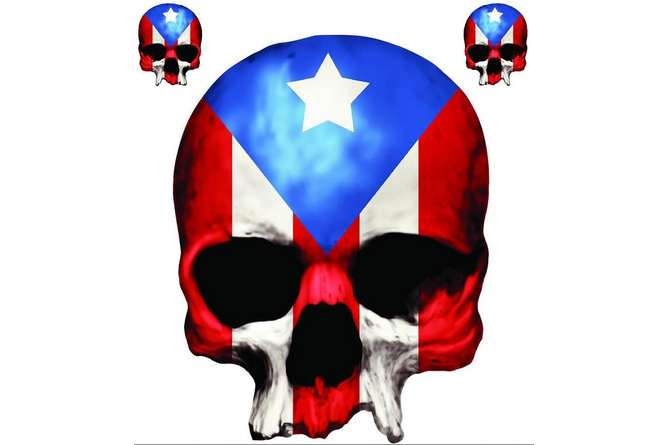 Pegatina Lethal Threat American Skull 15x20cm