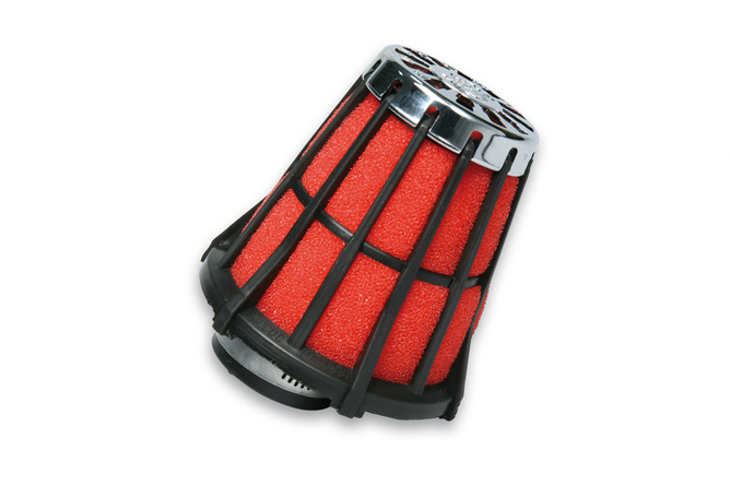 Luftfilter E5 Malossi gerade D. 43mm schwarzes Gitter / roter Filter