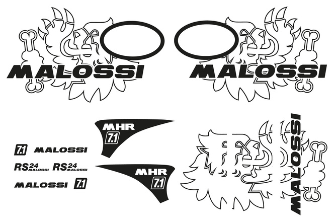 Decal Kit Malossi Trophy Vespa Primavera / Sprint