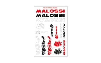 Aufkleber Bogen Malossi Mini 11,5x16,8cm schwarz / rot / weiß