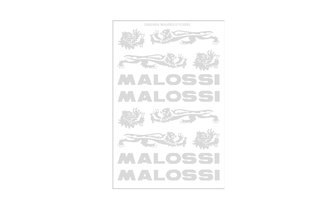 Aufkleber Bogen Malossi Mini 11x16,8cm silber