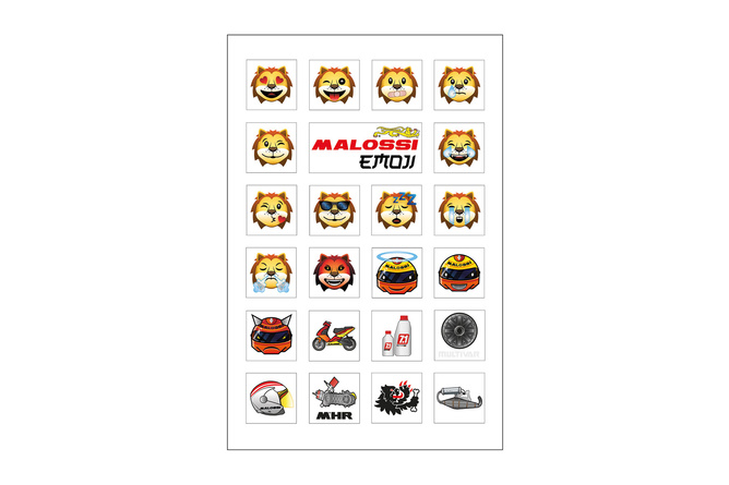 Sticker Sheet Malossi Emoji 11x16,6cm