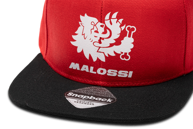 Casquette Malossi Snapback Noir et Rouge