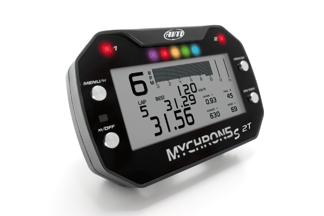 Marcador AIM MyChron 5 S 2T GPS + Sensor de Temperatura Gases Escape