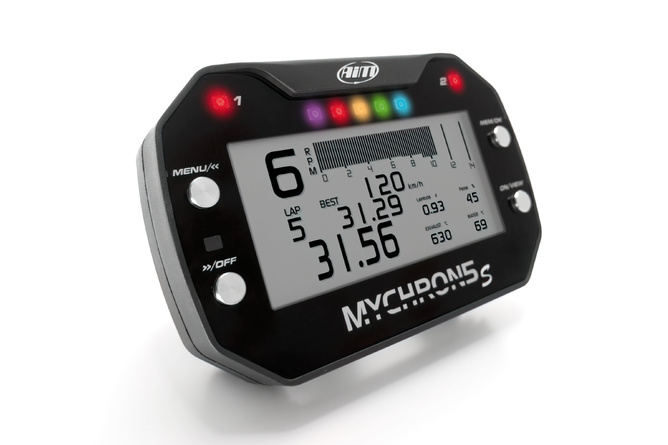 Marcador AIM MyChron 5 S GPS c. Sensor de Temperatura de Gases de Escape KF