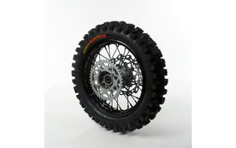 Ruota / Cerchio posteriore acciaio d.15mm - 12'' con pneumatico Kenda Pit Bike / Dirt Bike nero