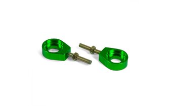 Chain Tensioner aluminium green - d.15mm Pit Bike / Dirt Bike