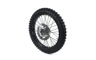 Ruota / Cerchio anteriore acciaio d.15mm - 19'' con pneumatico YUANXING Pit Bike / Dirt Bike nero