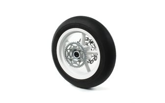 Rear Wheel / Rim d.15mm - 12'' with tire Supermotard Pit Bike / Dirt Bike white