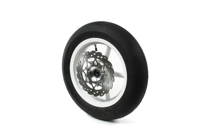Rear Wheel / Rim d.15mm - 12'' with tire Supermotard Pit Bike / Dirt Bike white