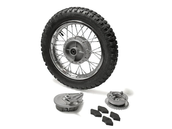 WPHMOTO 90/100-14 Rear Tire Wheel and Rim Inner Tube With 15mm Bearing & 190mm Rear Brake Disc Rotor & 428 41T Sprocket for Dirt Pit Bike 