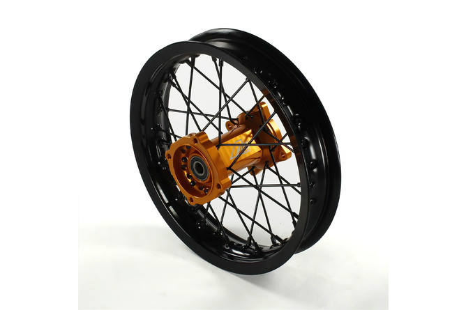 Rear Wheel / Rim aluminium hub CNC 15mm axle - 12'' Volt Racing Pit Bike / Dirt Bike gold