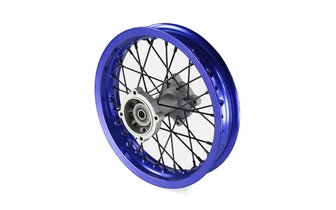 Ruota / Cerchio posteriore mozzo alluminio asse 15mm - 12'' Pit Bike / Dirt Bike blu