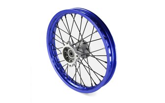 Front Wheel / Rim aluminium hub 15mm axle - 14'' Pit Bike / Dirt Bike blue