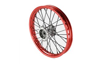 Llanta de Rueda Delantera 14" Buje de Aluminio / Eje 15mm Pit Bike / Dirt Bike Rojo