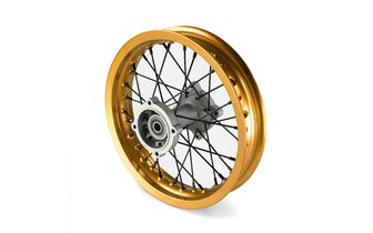 Rear Wheel / Rim aluminium hub 15mm axle - 12'' Pit Bike / Dirt Bike gold