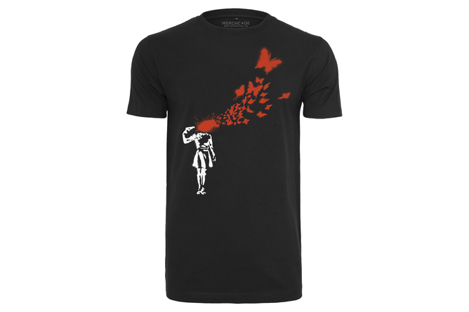 T-Shirt Brandalised - Banksy´s Graffiti Butterfly black