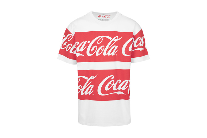 T-Shirt Coca Cola Stripe Oversized white
