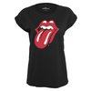T-shirt Rolling Stones Tongue femme noir