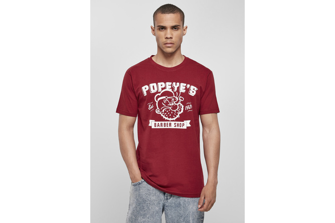 T-Shirt Popeye Barber Shop burgundy