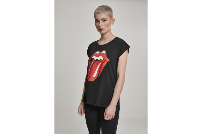 T-Shirt Rolling Stones Tongue Damen schwarz