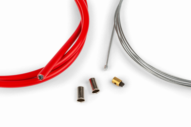 Throttle Cable Kit universal 1.2mm x 2 meters Motoforce Racing red