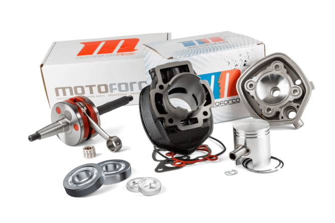 Tuning Kit Motoforce Racing cylinder + crankshaft 70 cast iron Piaggio LC