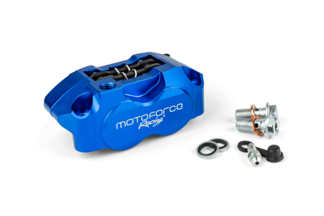 Pinza freno 4 pistoncini MotoForce Racing blu