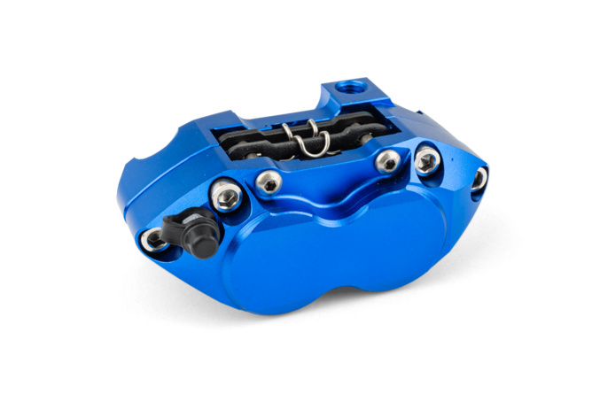 Pinza freno 4 pistoncini MotoForce Racing blu