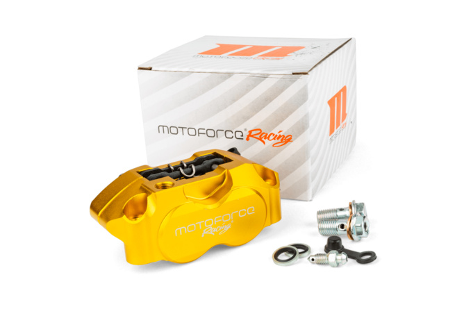 Brake Caliper 4-piston MotoForce Racing gold