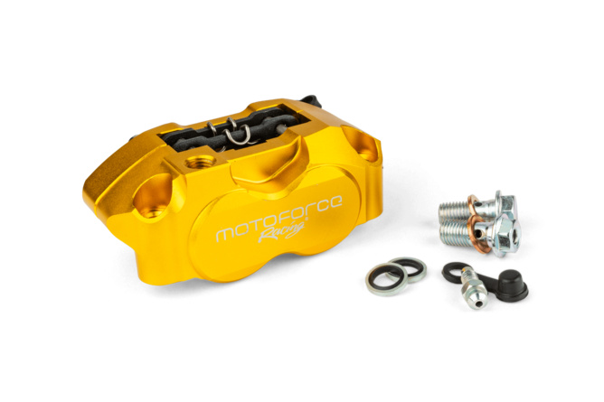 Brake Caliper 4-piston MotoForce Racing gold